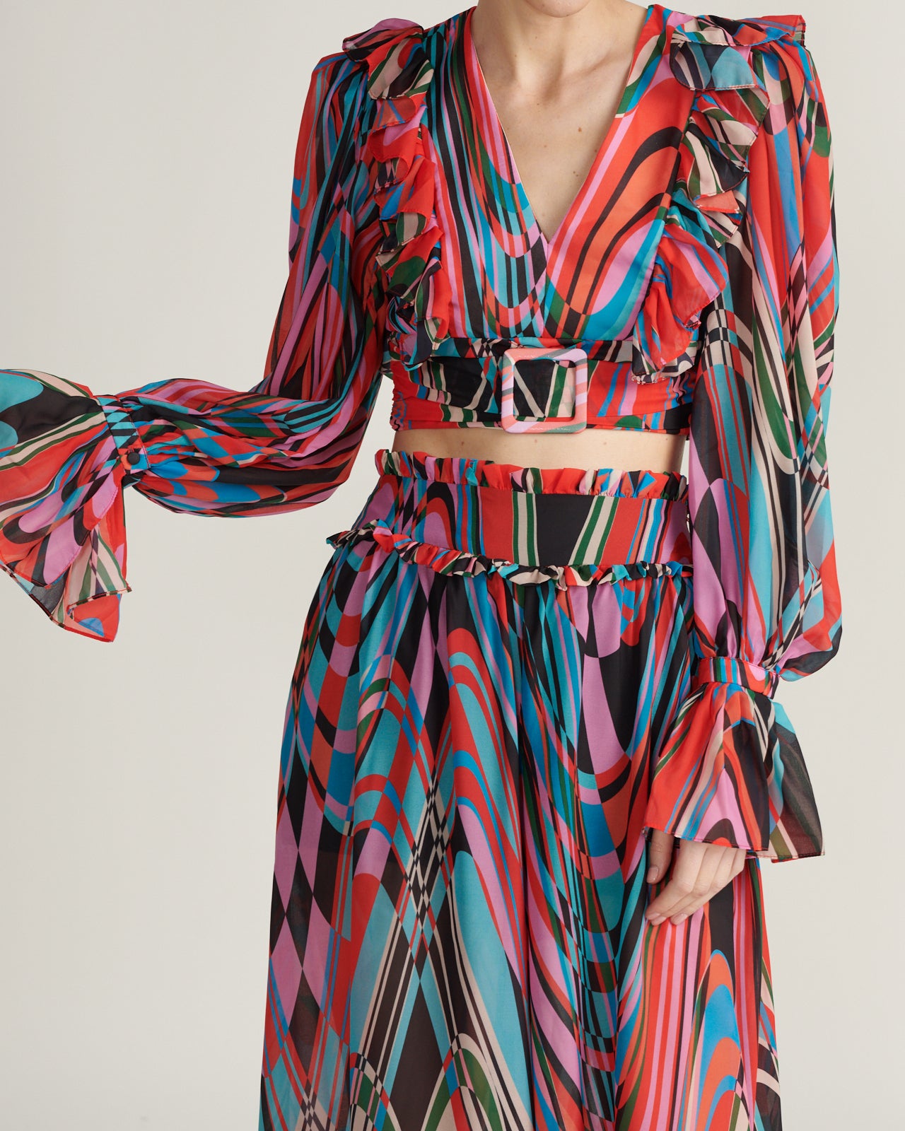 Camisa Manga Larga Rojo