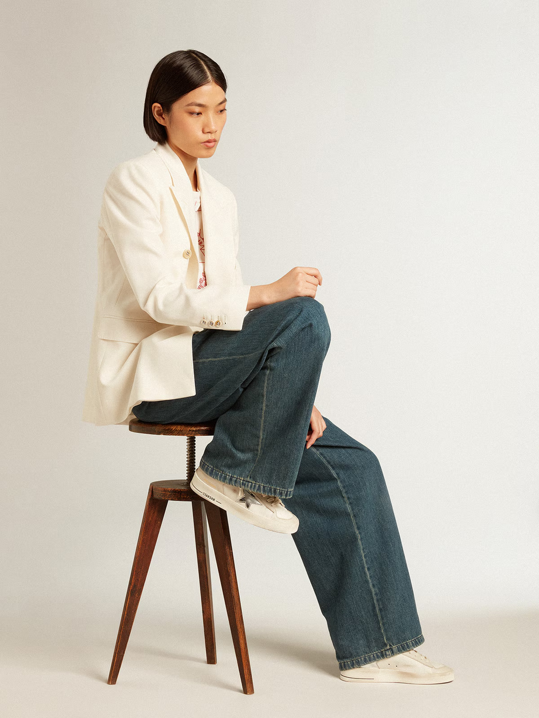 Pantalón Golden Goose Journey Wide Leg Classic Mujer