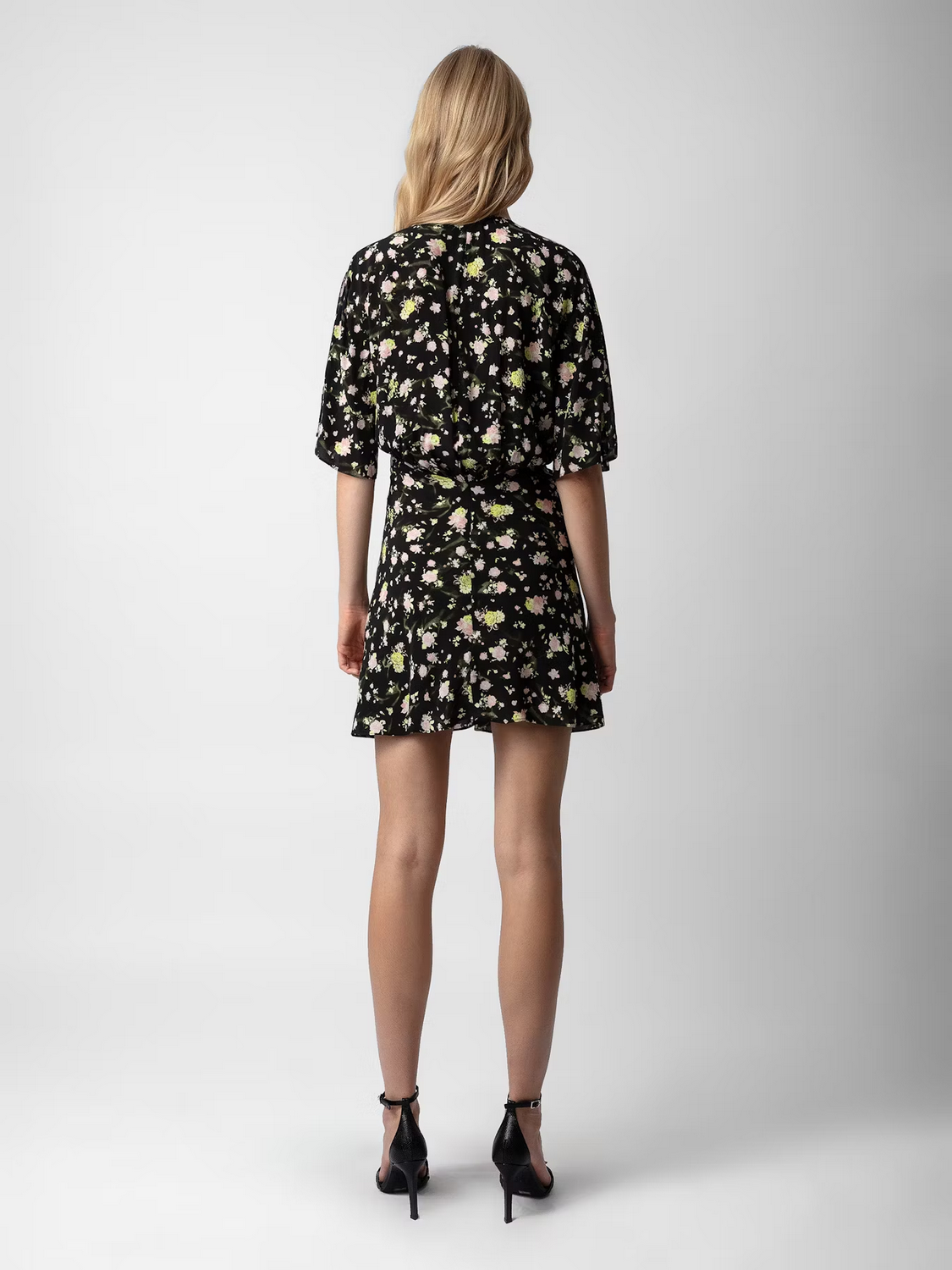 Mini Vestido Crinkle Roses