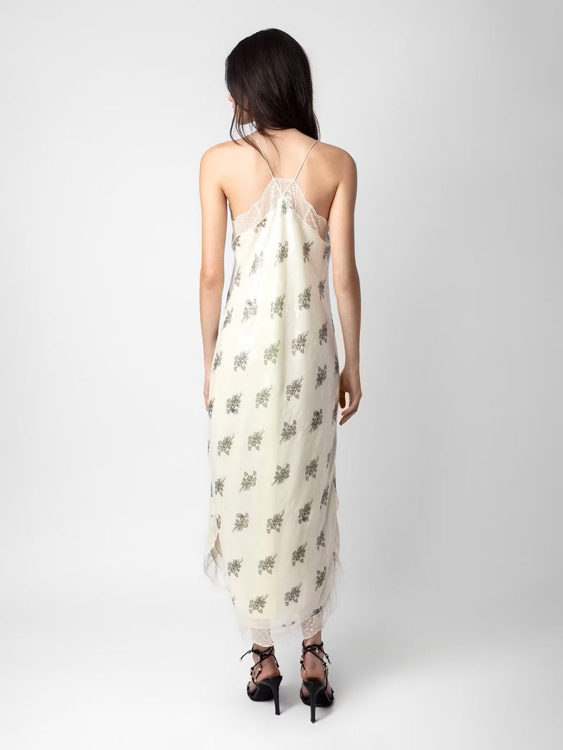 Vestido Ristyl Sequins Flowers