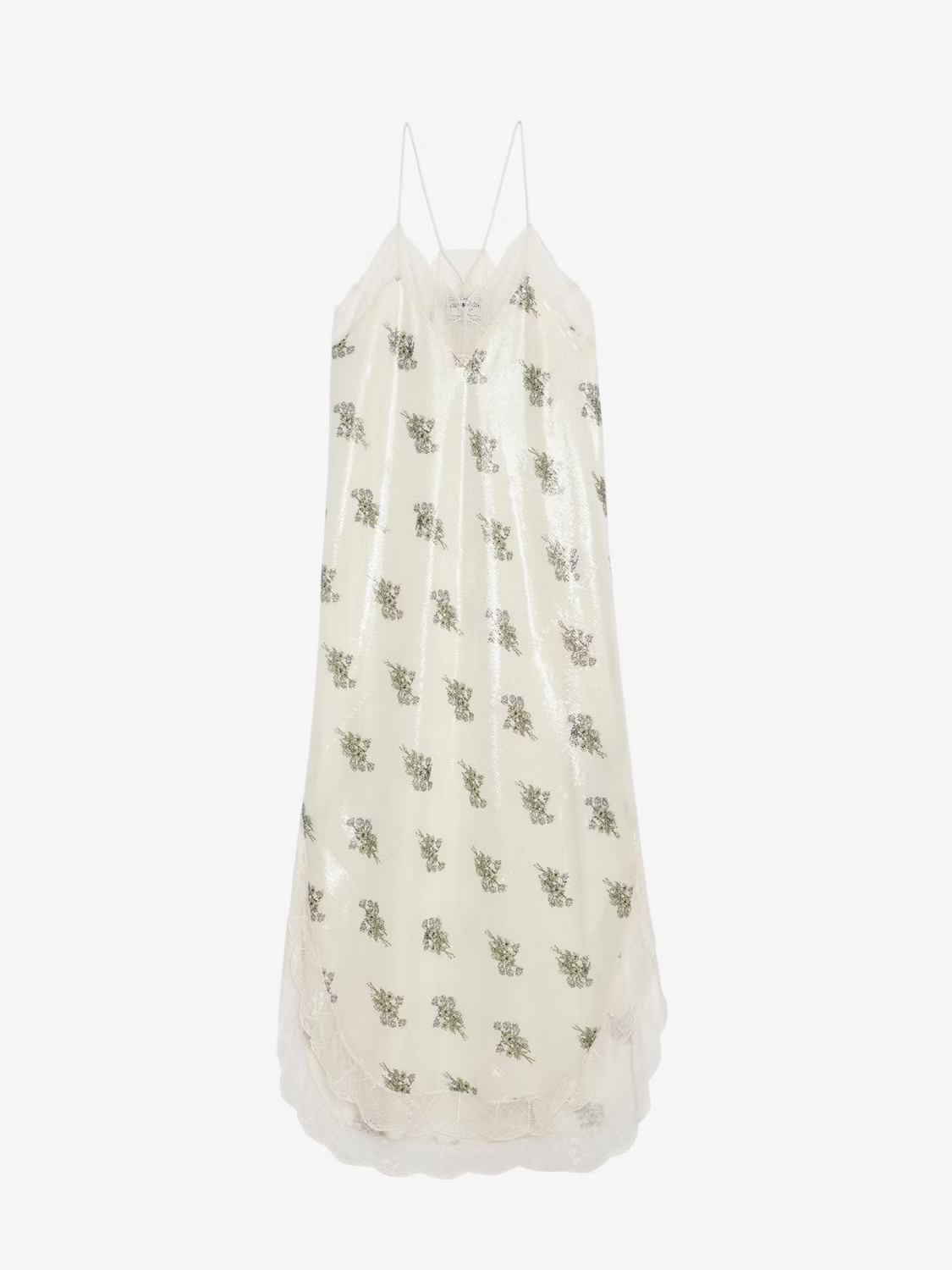 Vestido Ristyl Sequins Flowers