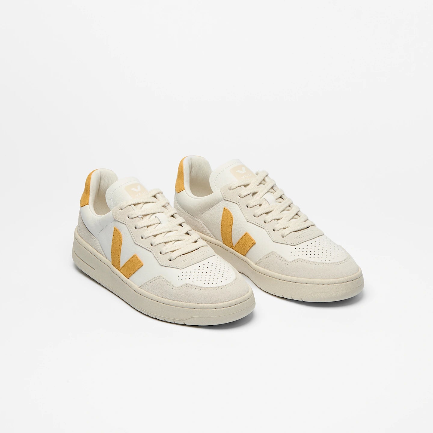 Zapatillas Veja De Hombre V-90 Leather White Safran