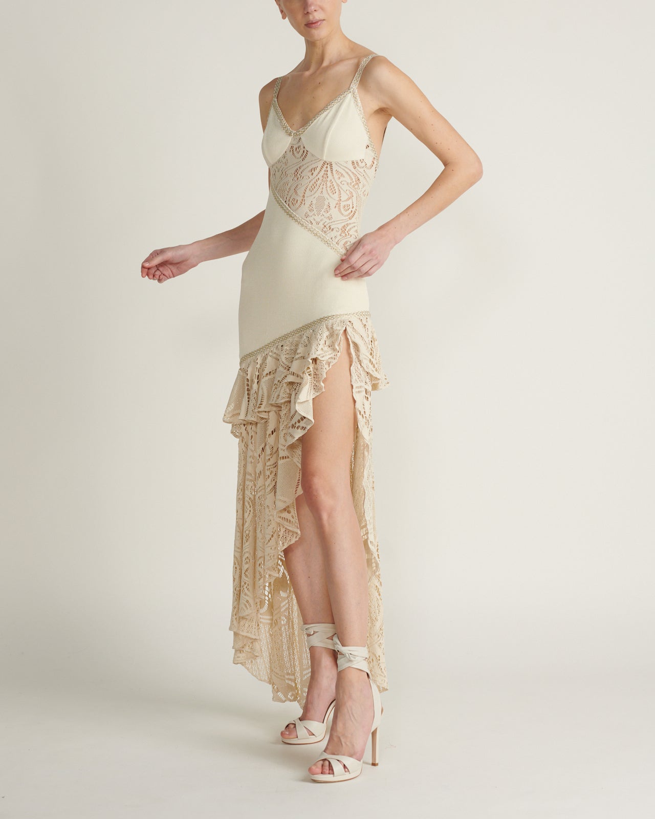 Maxi Vestido Lace Off White