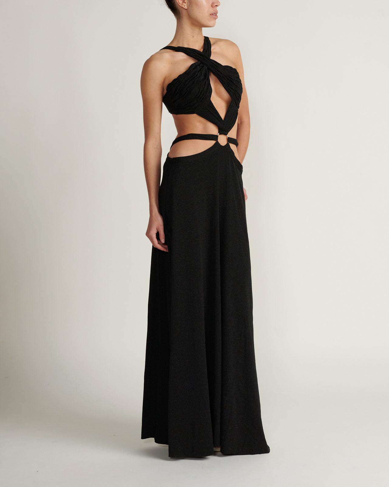 Maxi Vestido Maxi Cut Out Negro