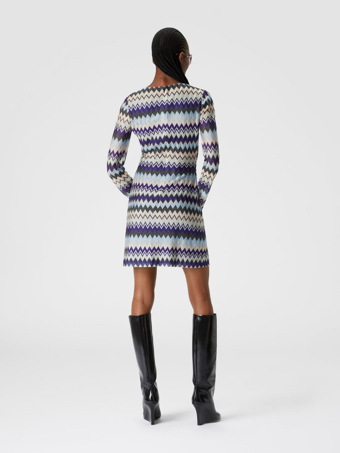 Mini Vestido Purple Pink Blue Dark Base