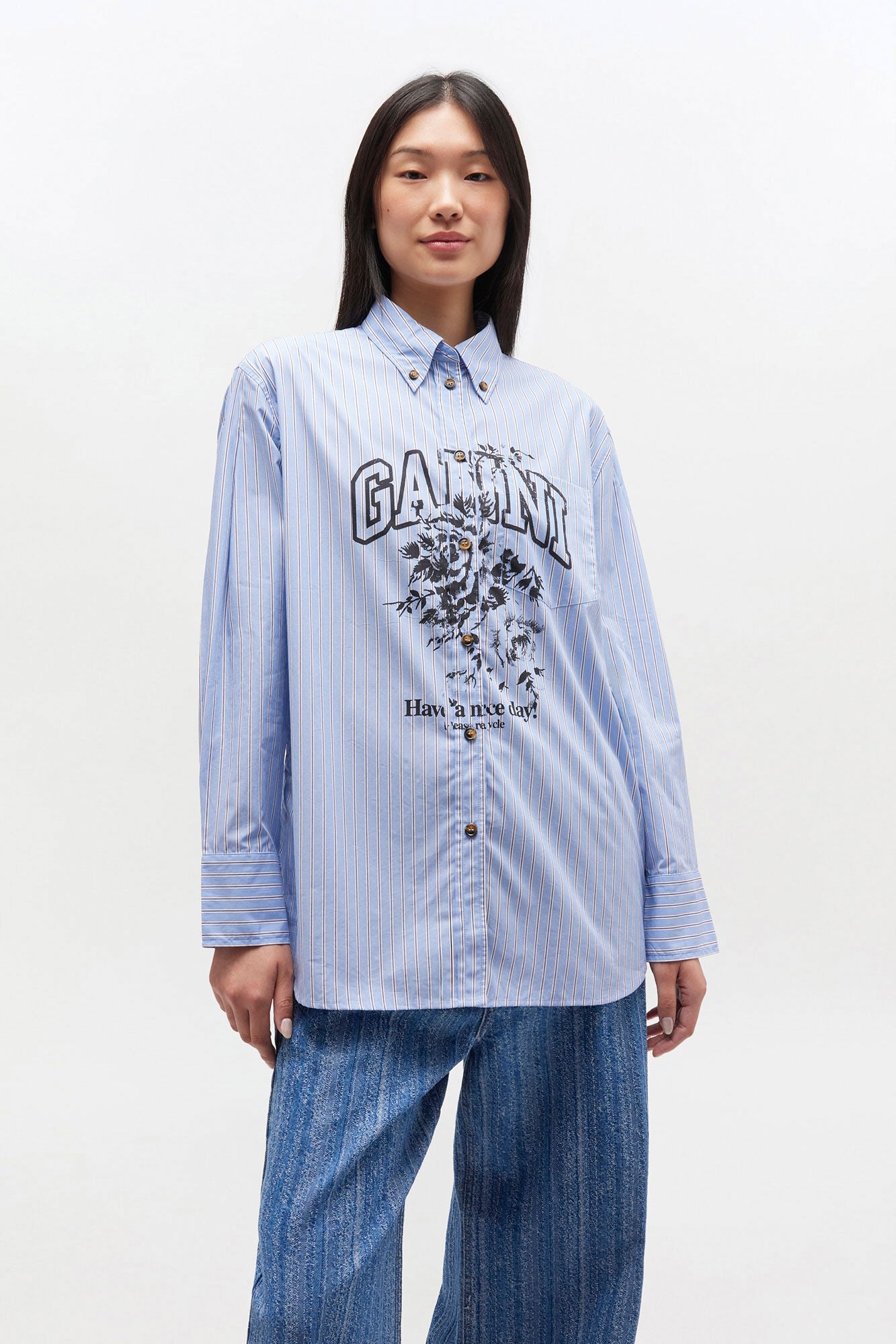 Camisa Oversized Stripe Cotton