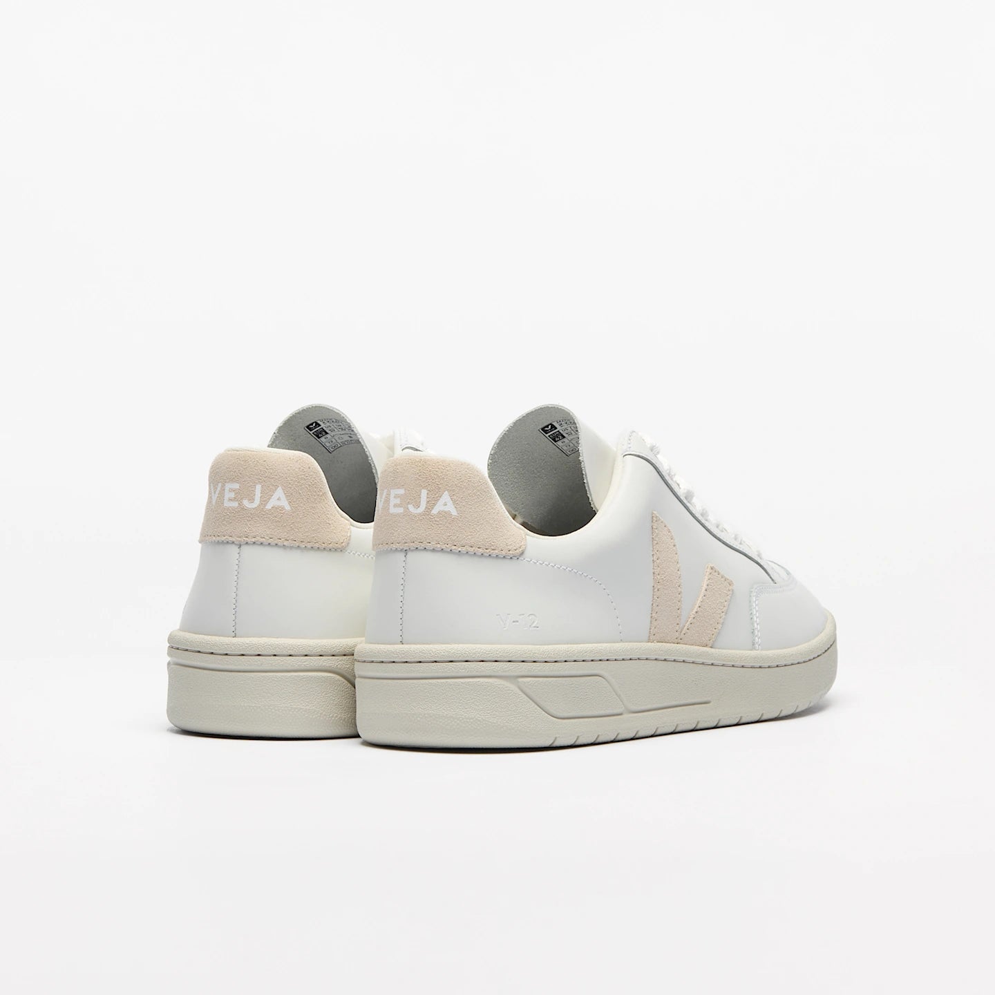 Zapatillas Veja De Hombre V-12 Leather White Sable