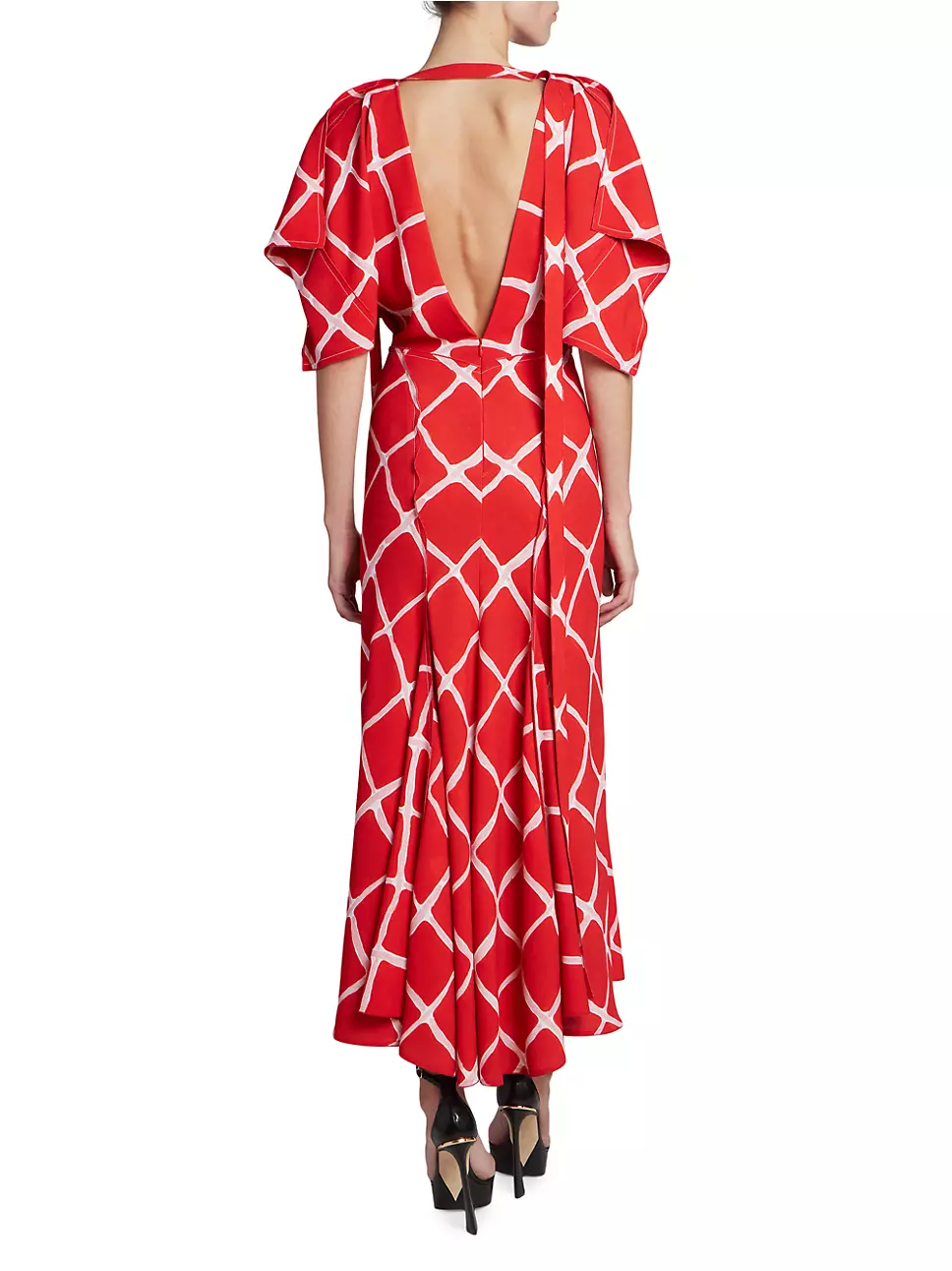 Midi Vestido Vneck Bias Godet