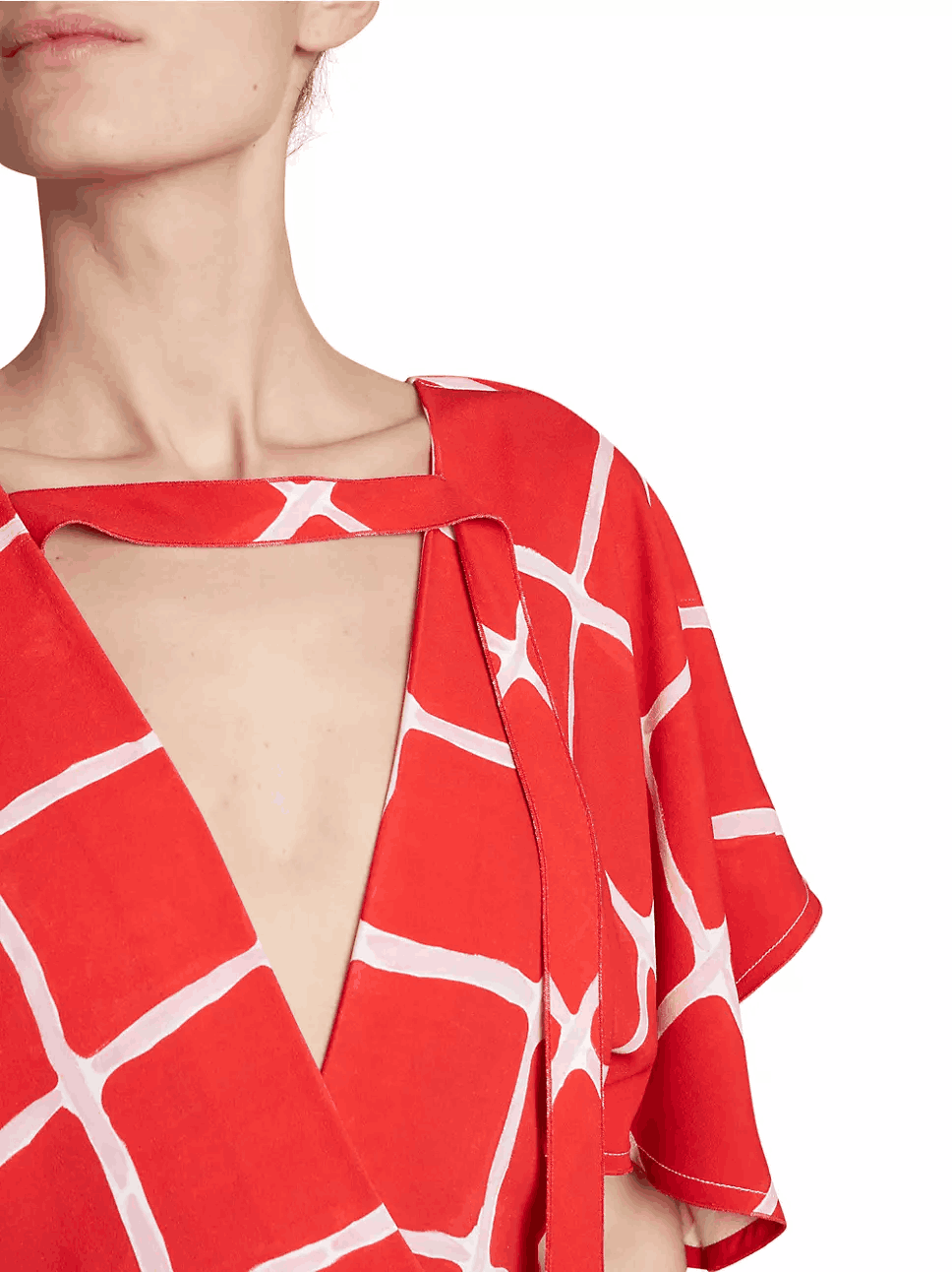 Midi Vestido Vneck Bias Godet