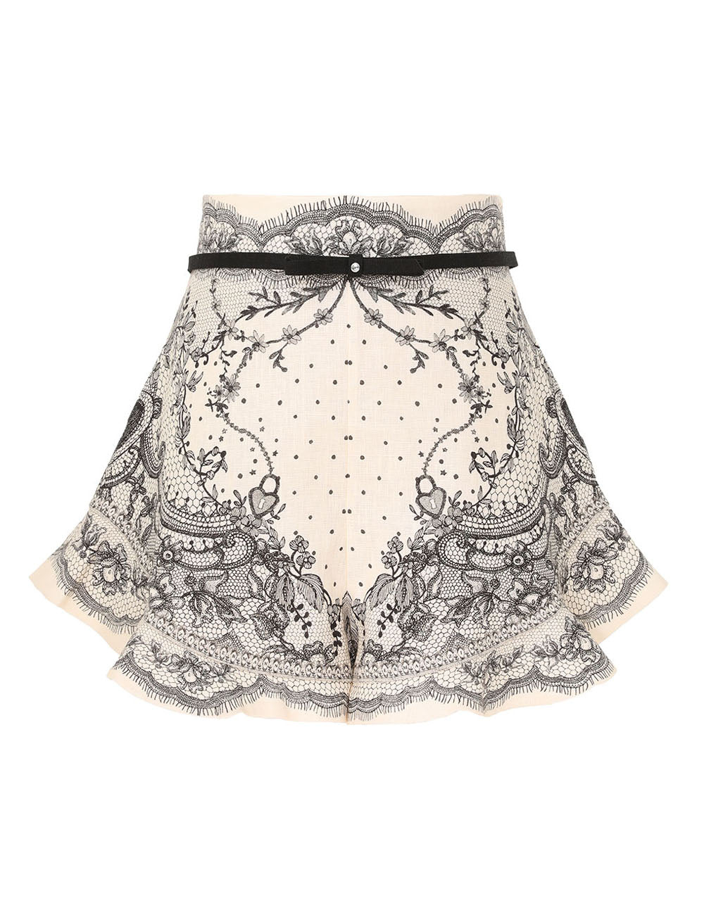 Short Crush Flat Front Frill
