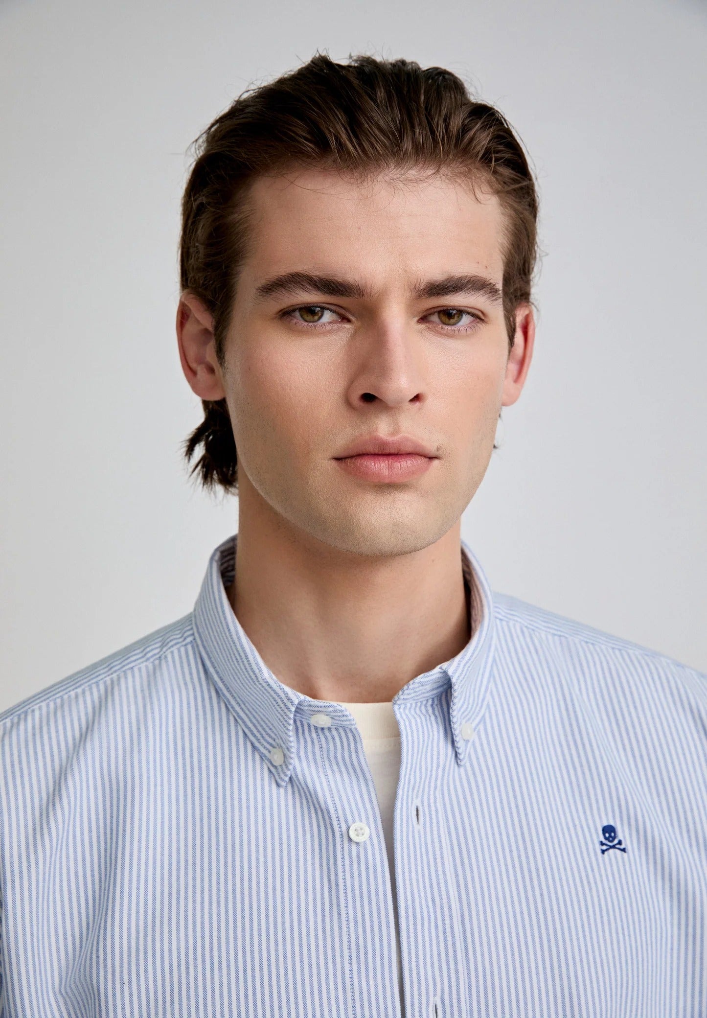 Camisa Oxford De Rayas Calavera