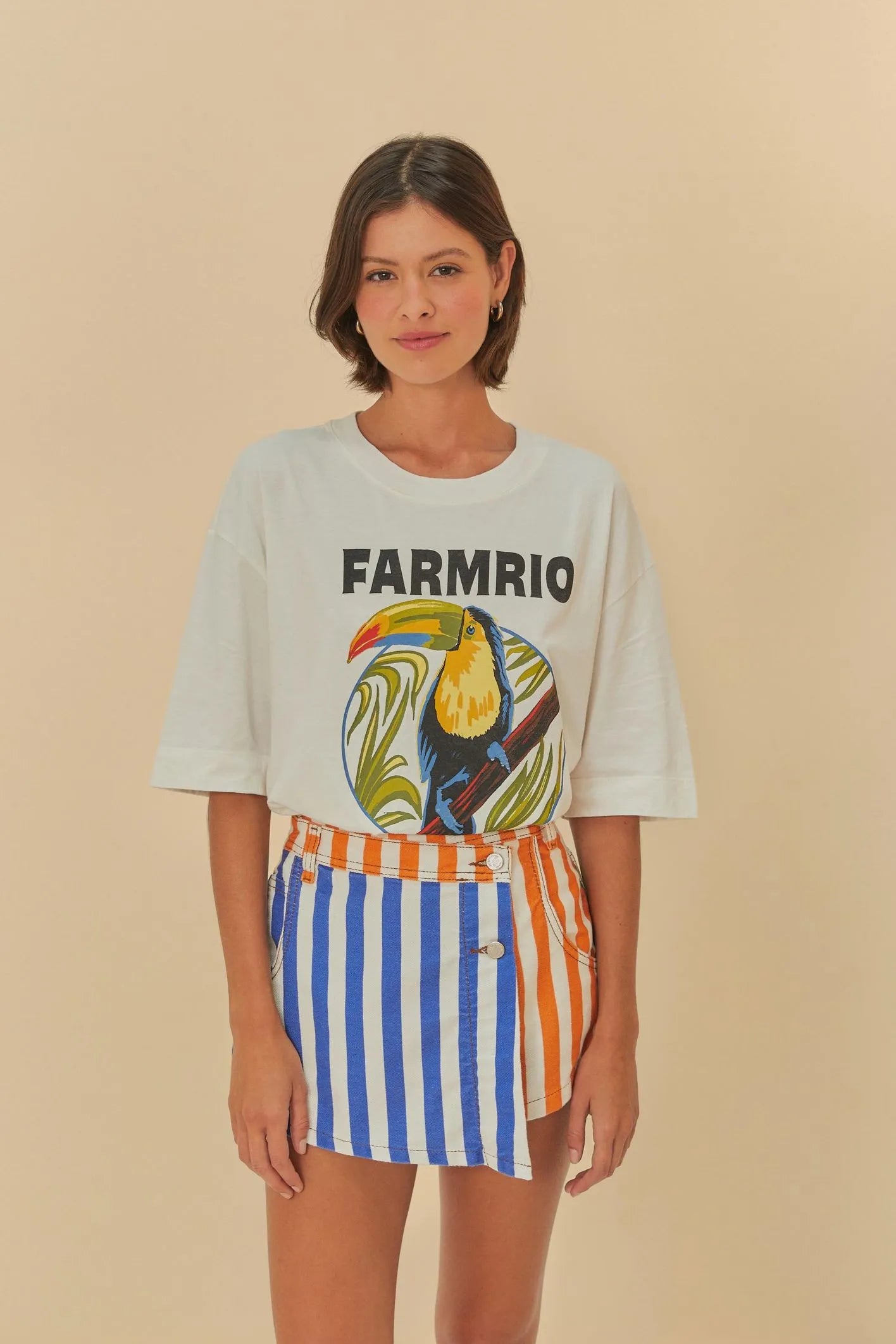 Camiseta Over Farm Rio Tucano