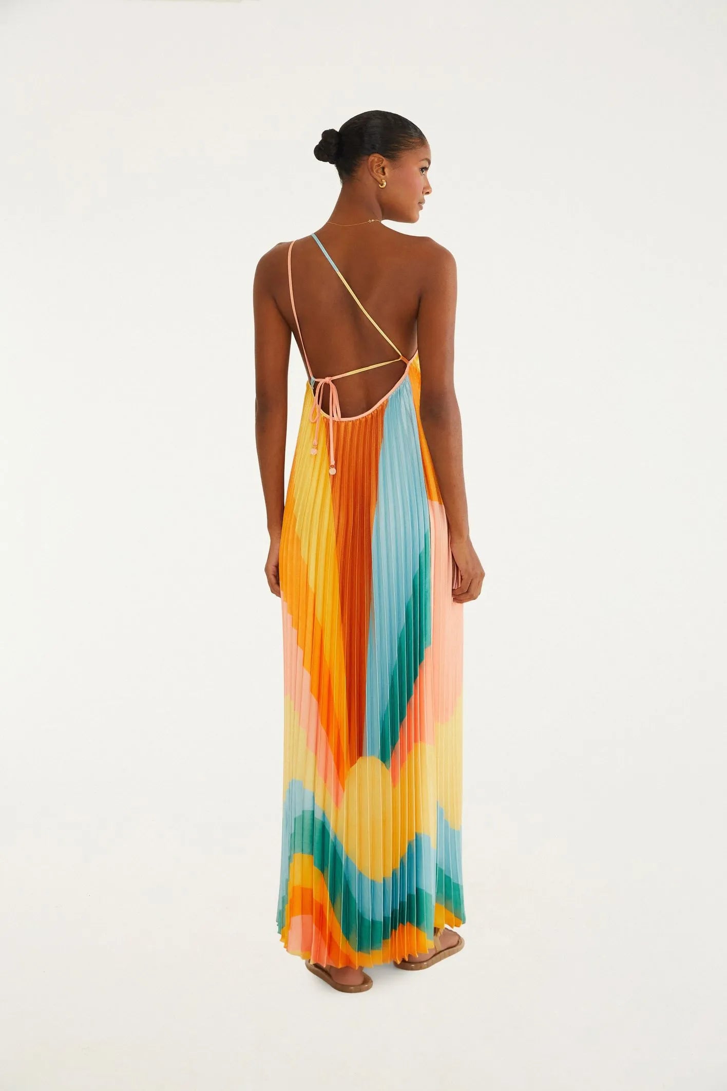 Maxi Vestido Plissado Paisagem Carioca