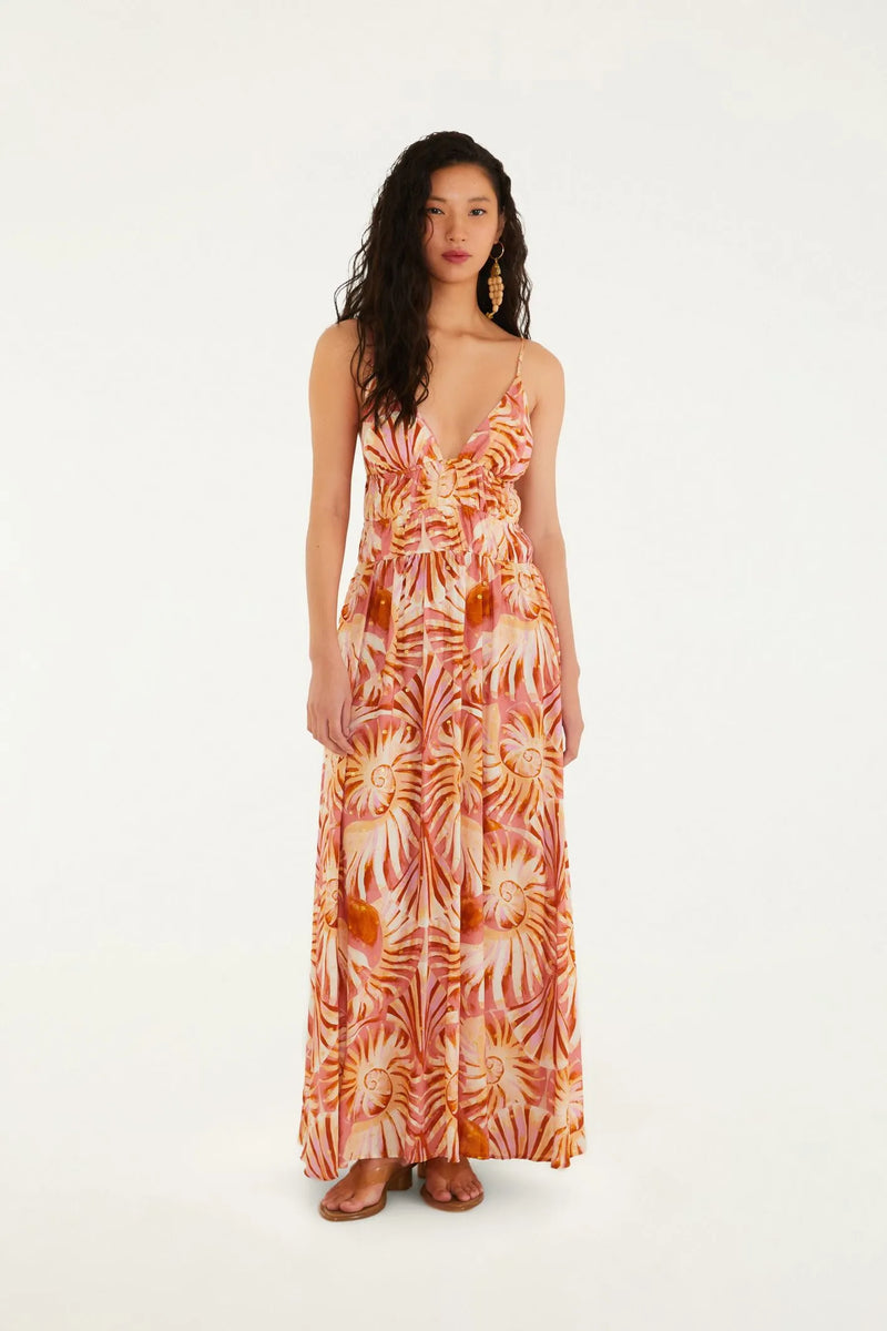 Maxi Vestido Alca Mar De Concha