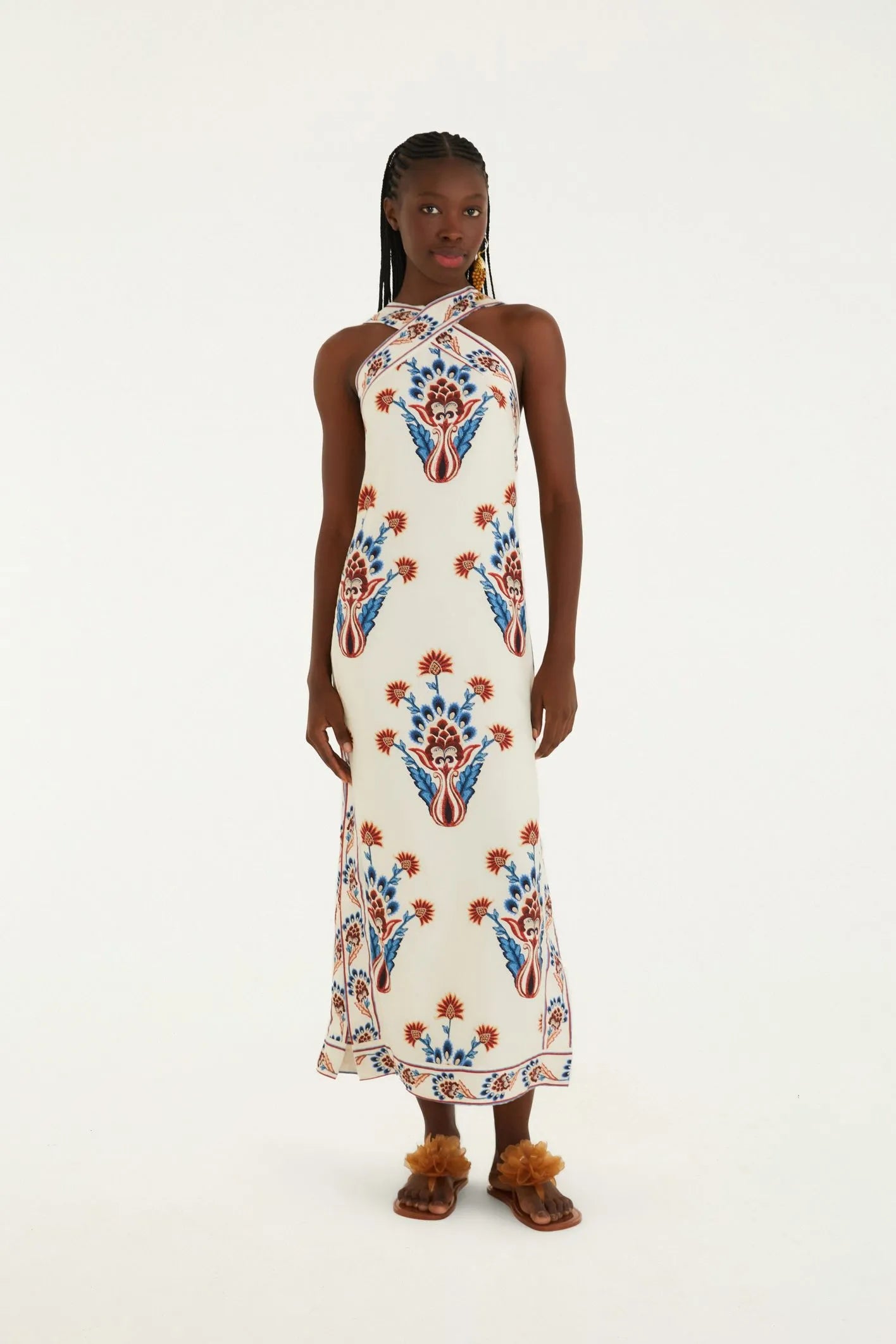 Midi Vestido Estampado Indra