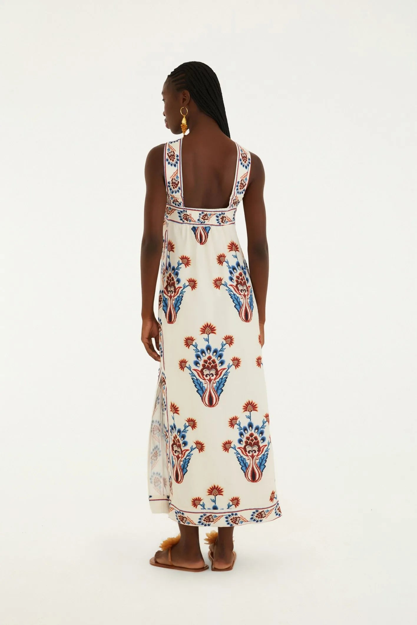 Midi Vestido Estampado Indra