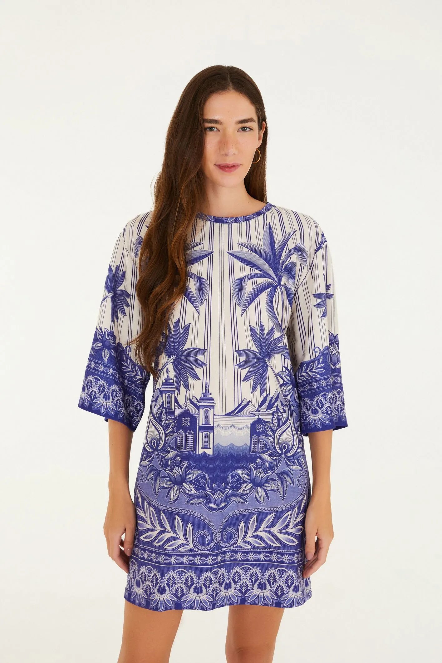 Mini Vestido Big Afeto Tropical