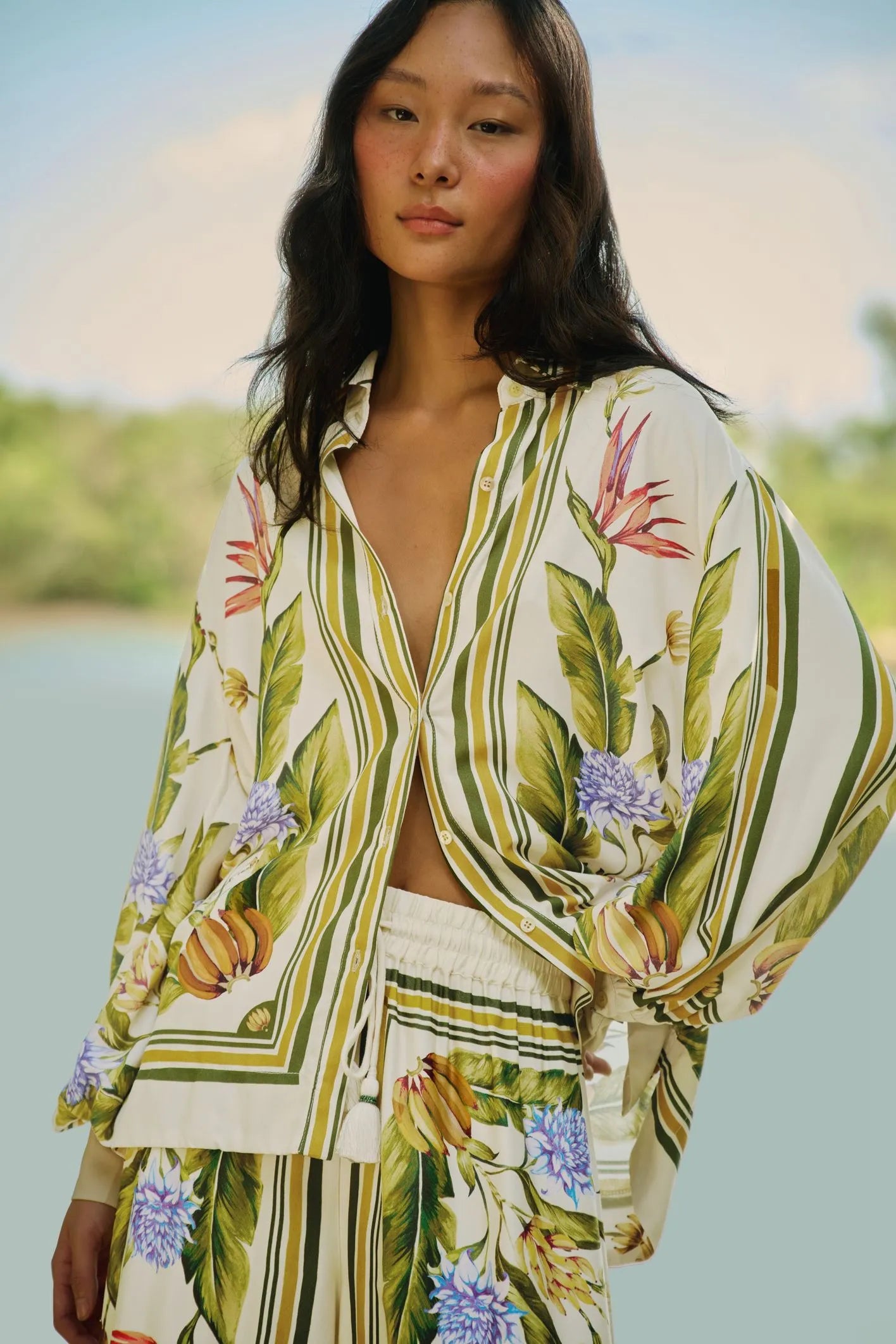 Camisa Estampada Lenco Tropical