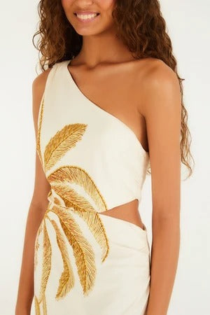 Maxi Vestido Ombro So Paisagem Tropical