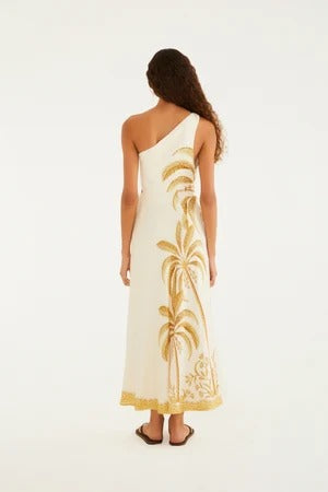 Maxi Vestido Ombro So Paisagem Tropical