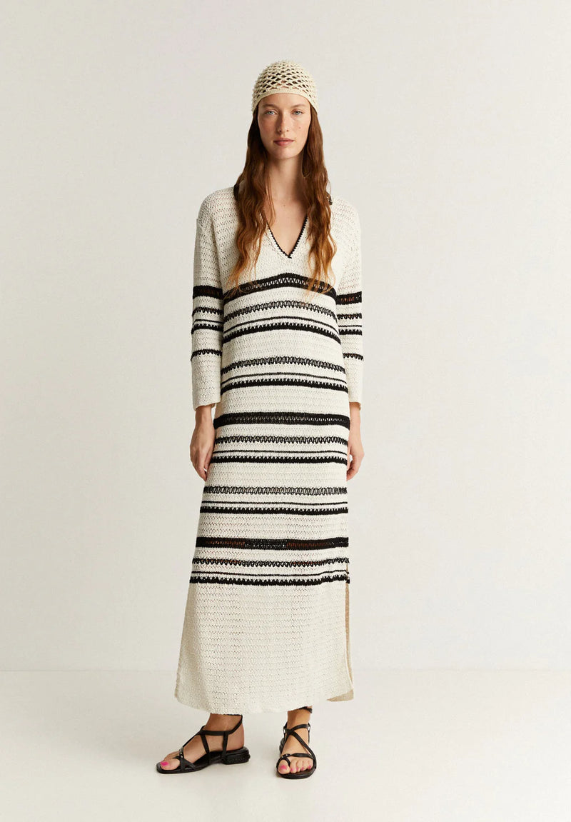 Midi Vestido Polo Crochet