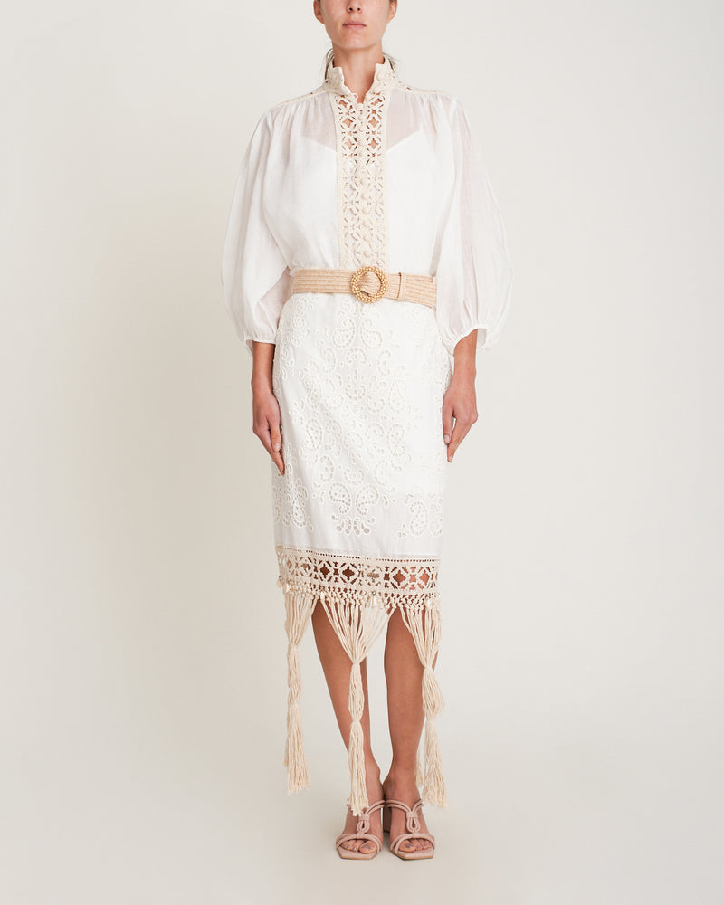 Midi Falda Vitali Fringe