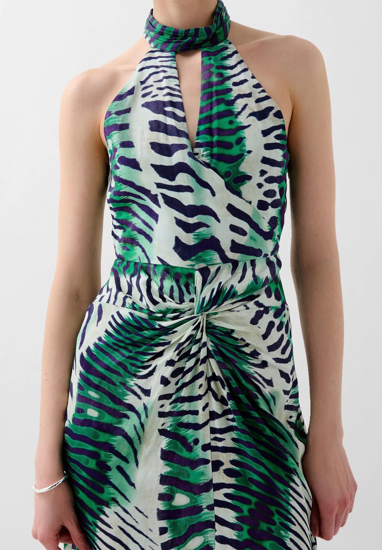 Maxi Vestido Halter Drapeado