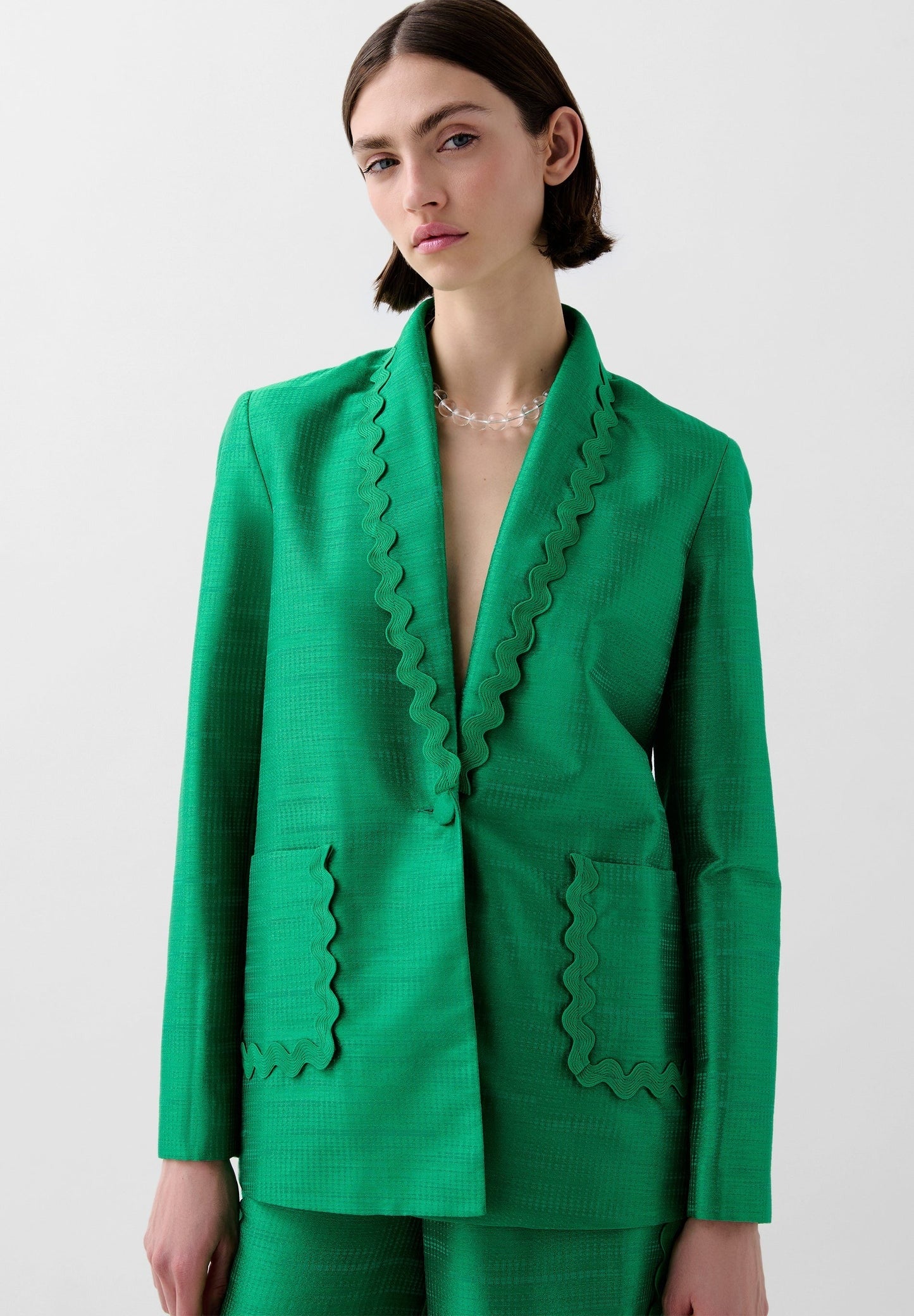 Blazer Hombreras Detalle Ondas
