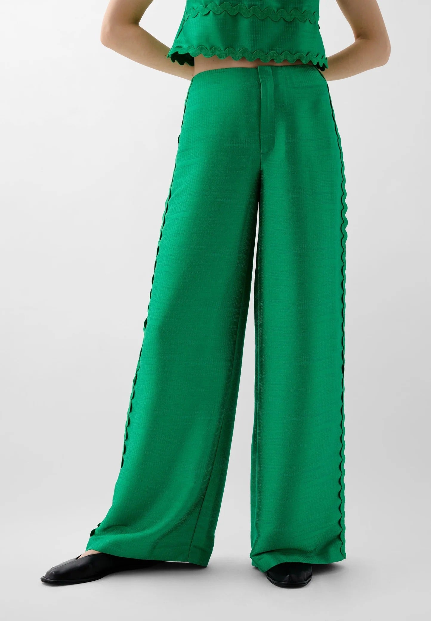 Pantalón Full Length Detalle Ondas