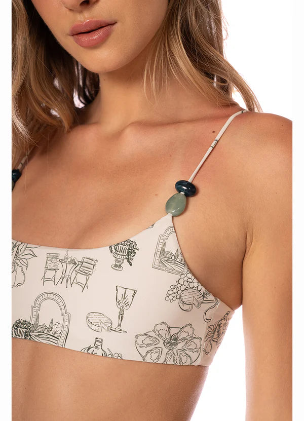 Top Aldara Print Sage Dunes