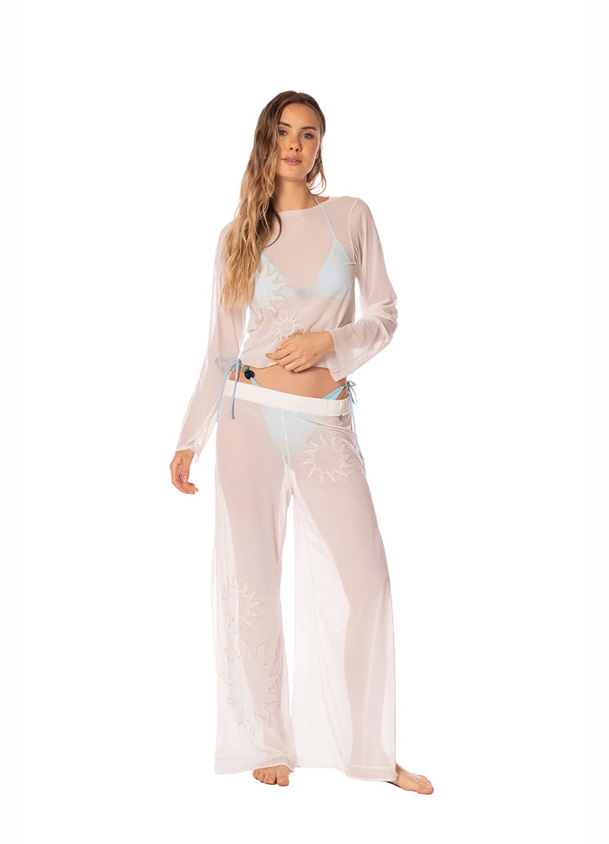 Blusa Mesh Carlota Solid Crystal Shore