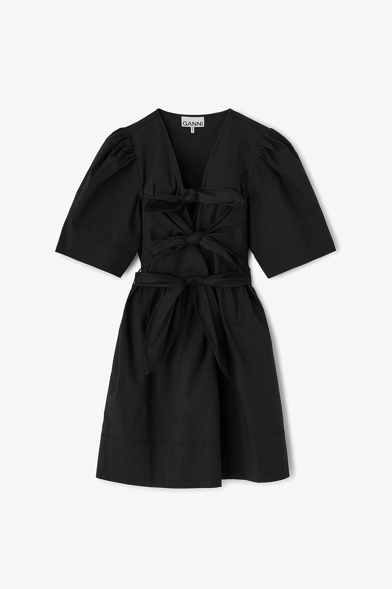 Mini Vestido Tie Strap Stretch Cotton