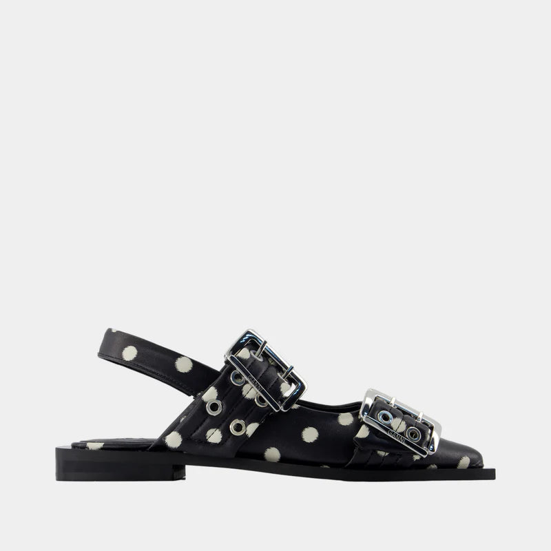Ballerina Feminine Buckle Fringed Denim