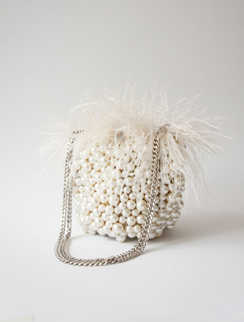 Cartera Crown Pearl White