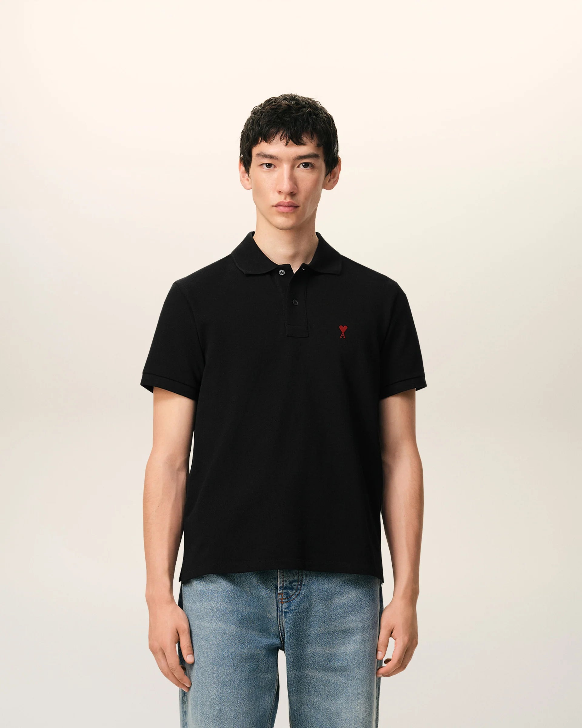 Polo De Algodón Negro Ami De Coeur Unisex