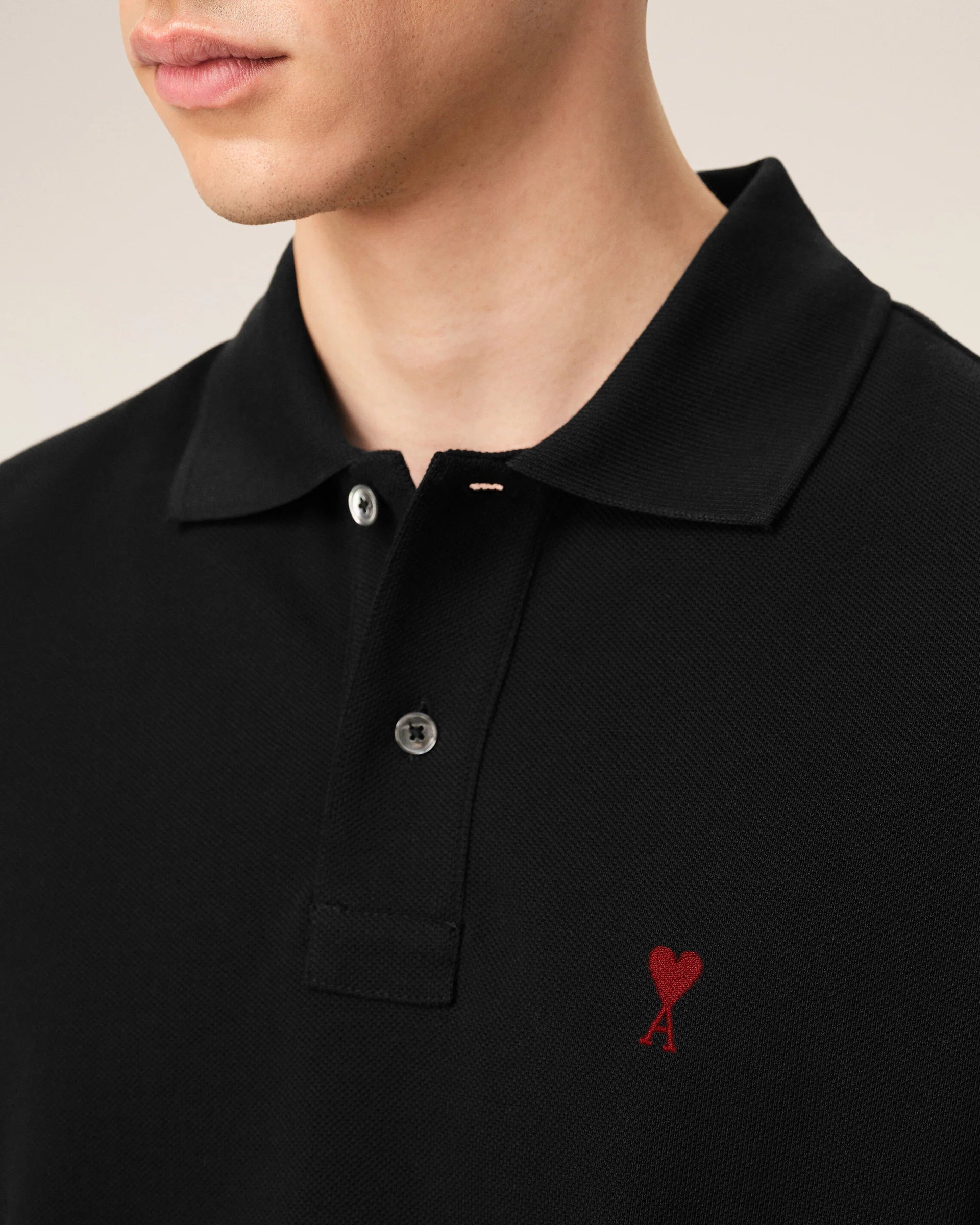 Polo De Algodón Negro Ami De Coeur Unisex