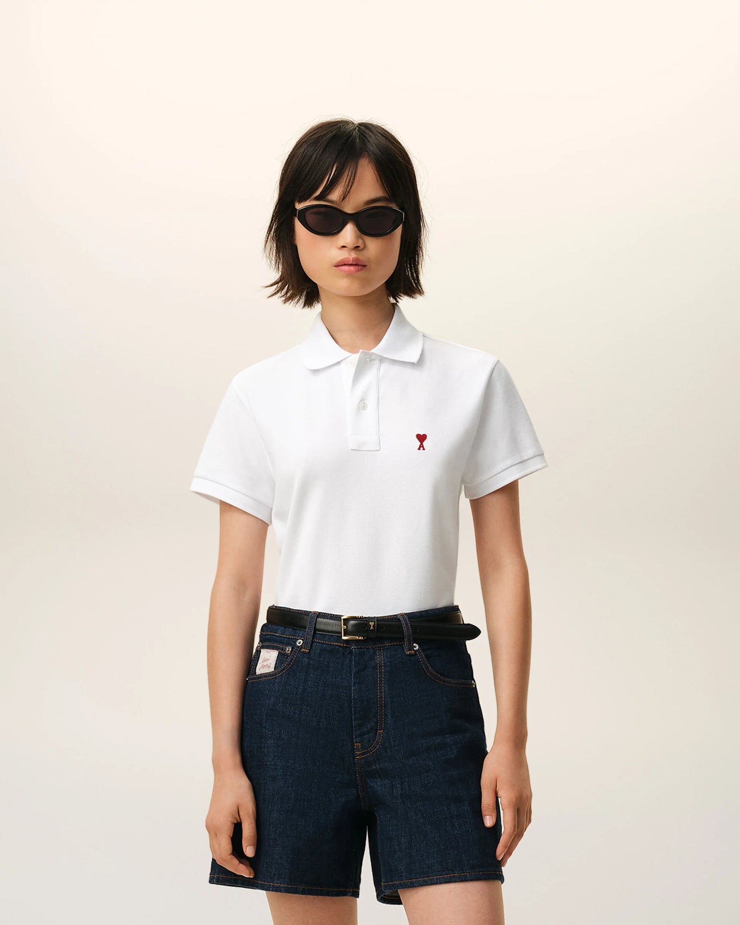 Polo De Algodón Negro Ami De Coeur Unisex