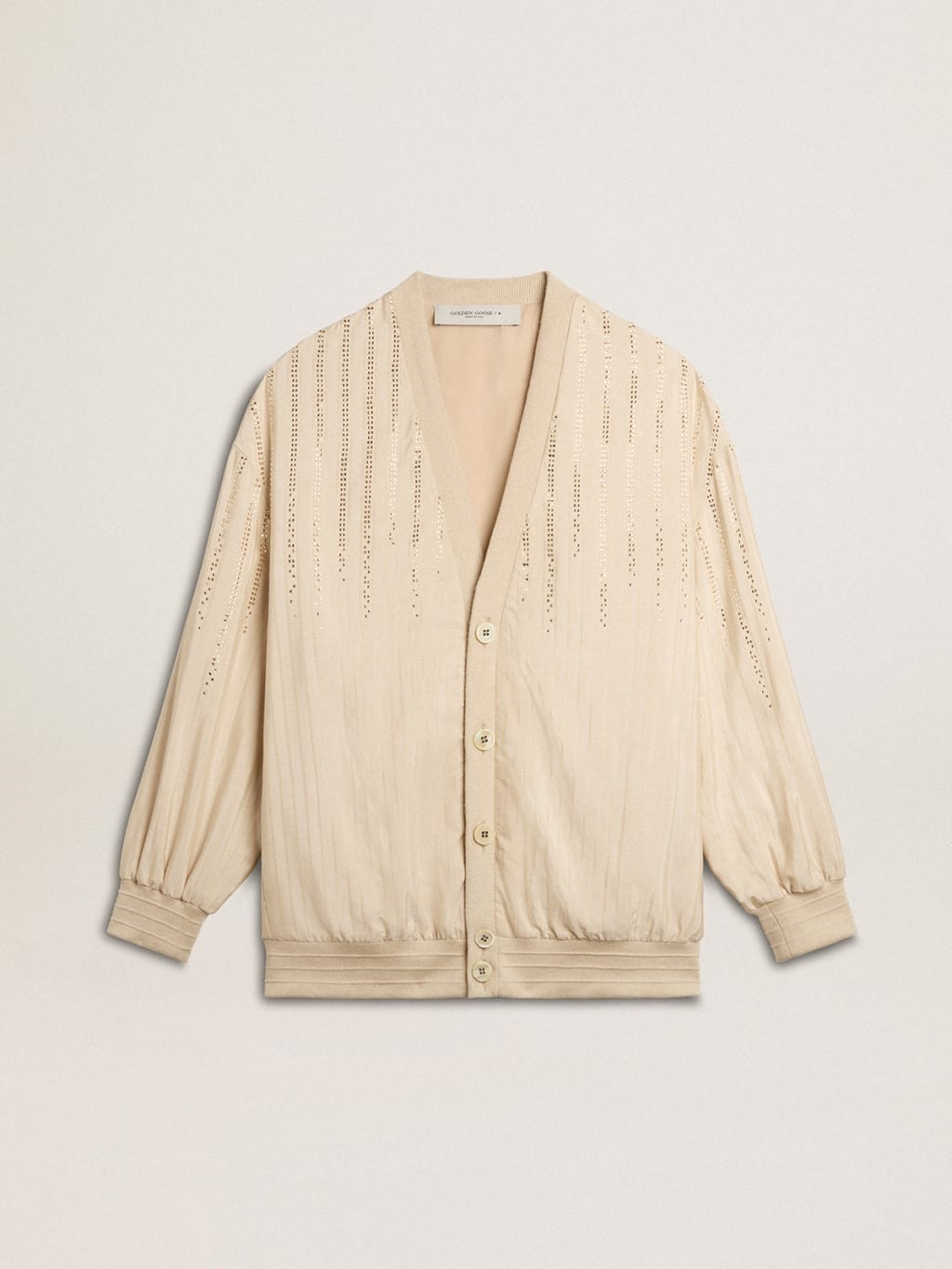 Cárdigan Golde Goose Journey Silkviscose Pinstripes Mujer