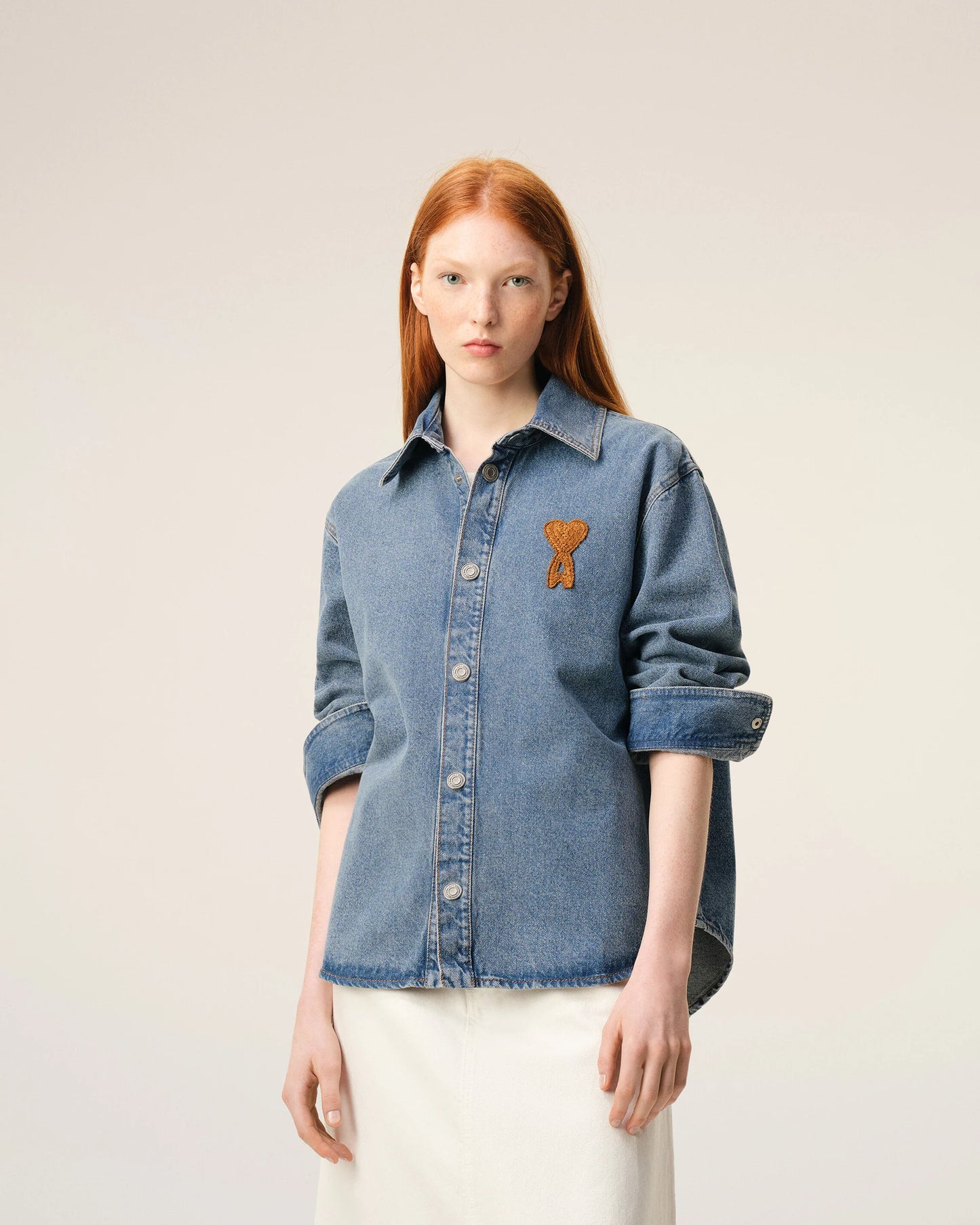 Sobrecamisa De Punto Azul De Algodón Ami De Coeur Unisex