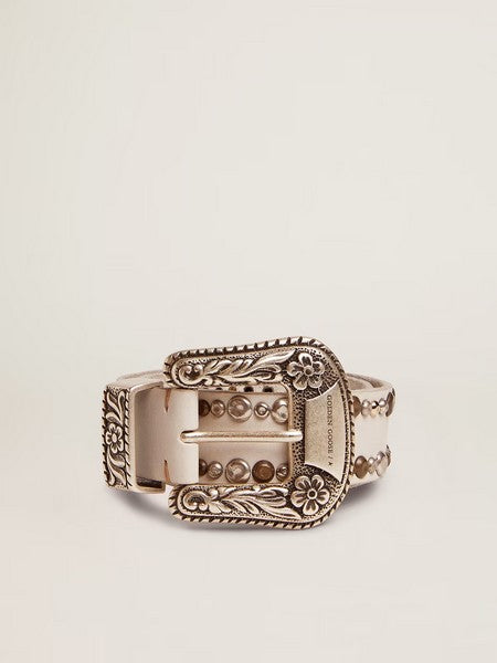 Cinturón Lace Washed Leather Studs