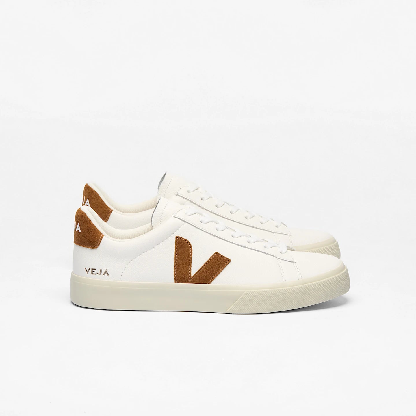 Zapatillas Veja De Hombre Campo Leather White Cognac