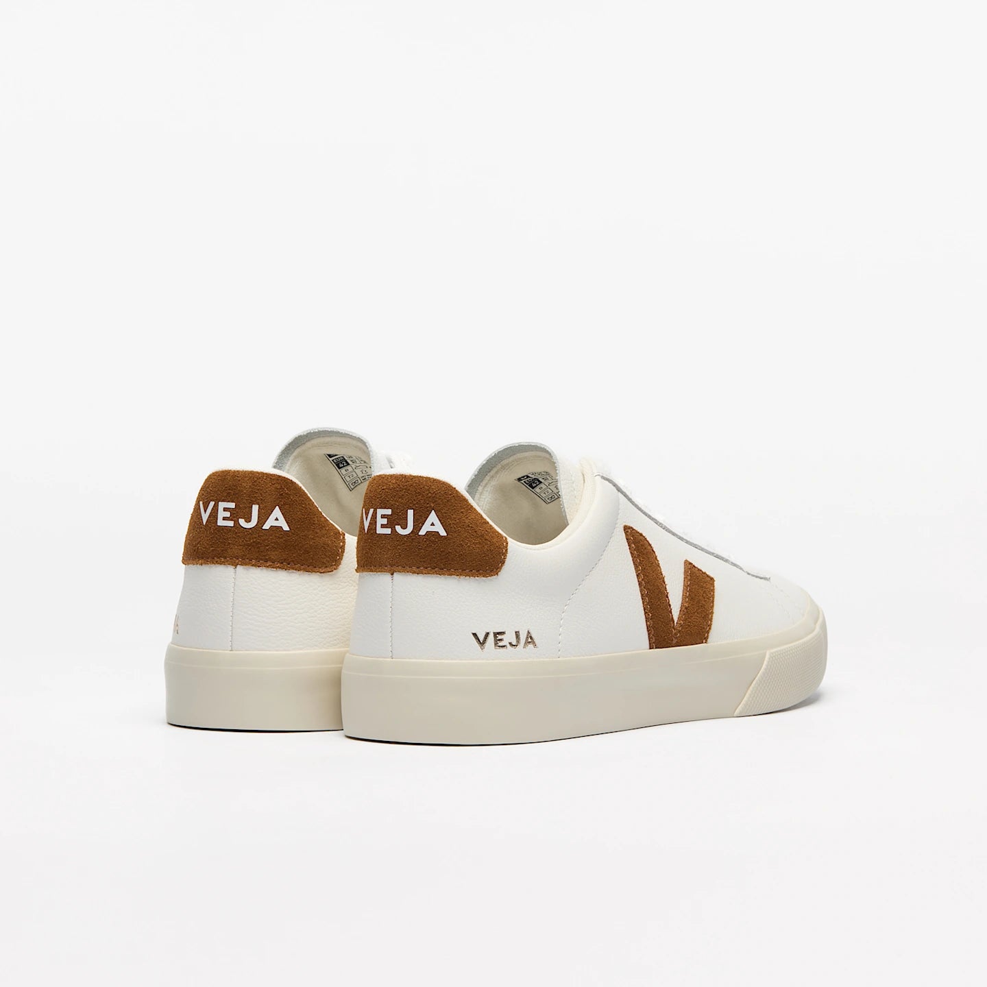 Zapatillas Veja De Hombre Campo Leather White Cognac