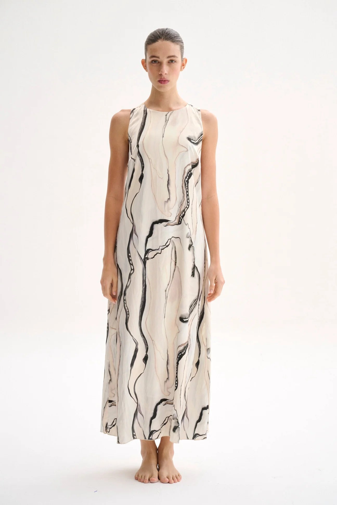 Maxi Vestido Marfil Print