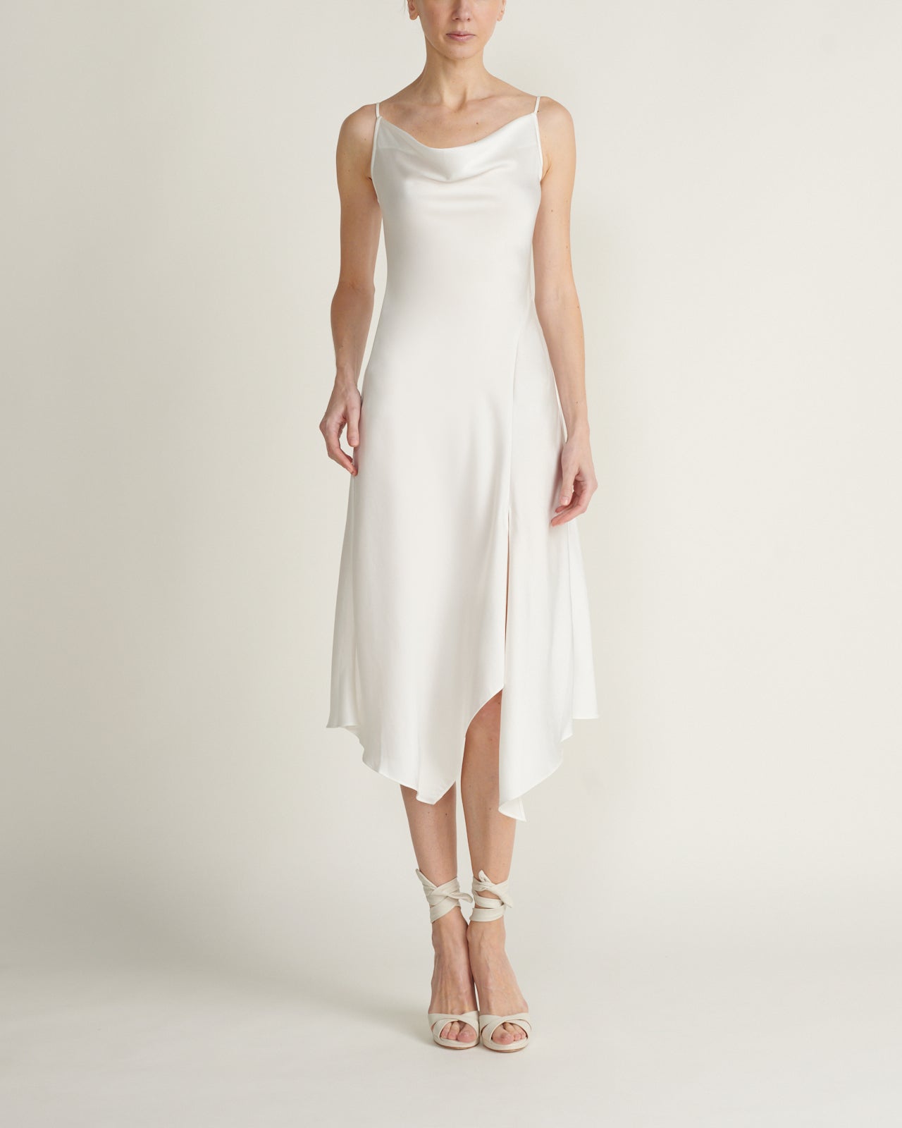 Midi Vestido Slip Blanco