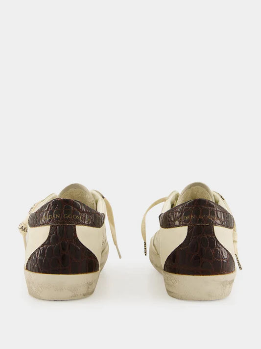 Zapatillas Golden Goose Super Star Leather Laminated Star Cocco Print Heel Mujer