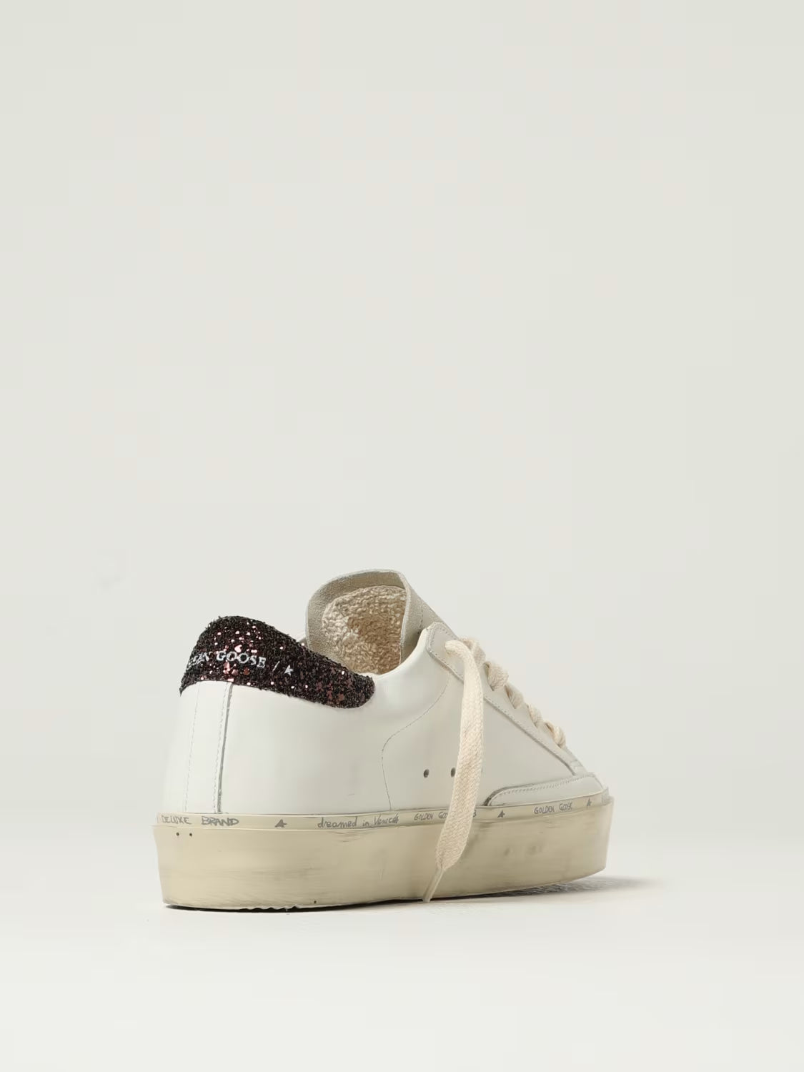 Zapatillas Golden Goose Hi Star Leather Toe And Star Glitter Mujer