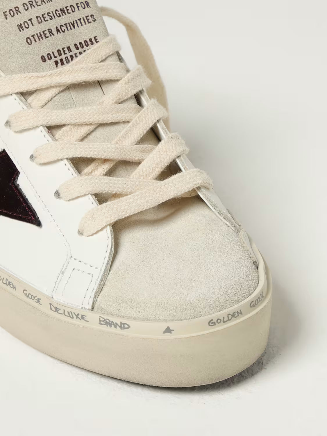 Zapatillas Golden Goose Hi Star Leather Toe And Star Glitter Mujer