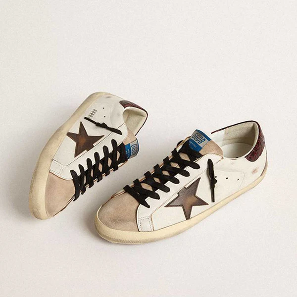 Zapatilla Golden Goose Super Star Nappa Star And Heel Suede Hombre