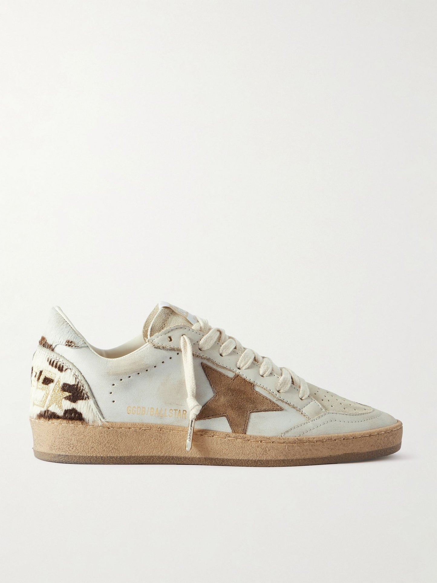 Zapatillas Golden Goose Ballstar Suede Star Horsy Cow Printed Heel Mujer