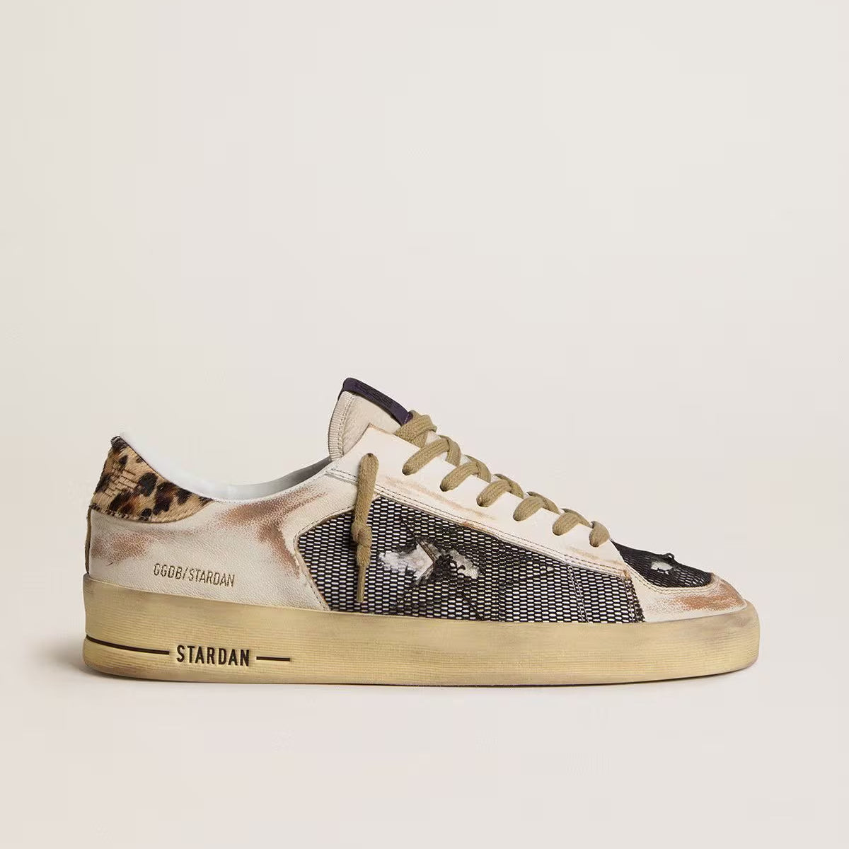 Zapatillas Golden Goose Stardan Nappa Leather Net Upper Horsy Heel Hombre